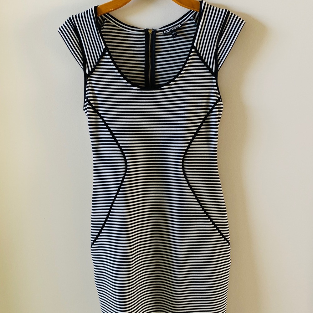 Express  body-con striped dress